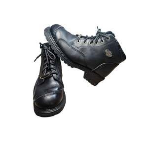 Harley Davidson Womens Sonia Black Combat Boot Size 10
